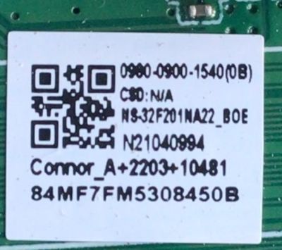 KIT DE TARJETAS PARA TV INSIGNIA / MAIN 0980-0900-1540 / TD.T950.67 / 98009001540 / FUENTE 0500-0621-1380 / W.58W2.651 / 50006211380 / DISPLAY HV320WHB-F55 REV.4.0 / MODELO NS-32F201NA22 - Imagen 3